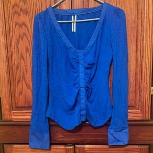 NWOT Anthropologie royal blue long sleeve top